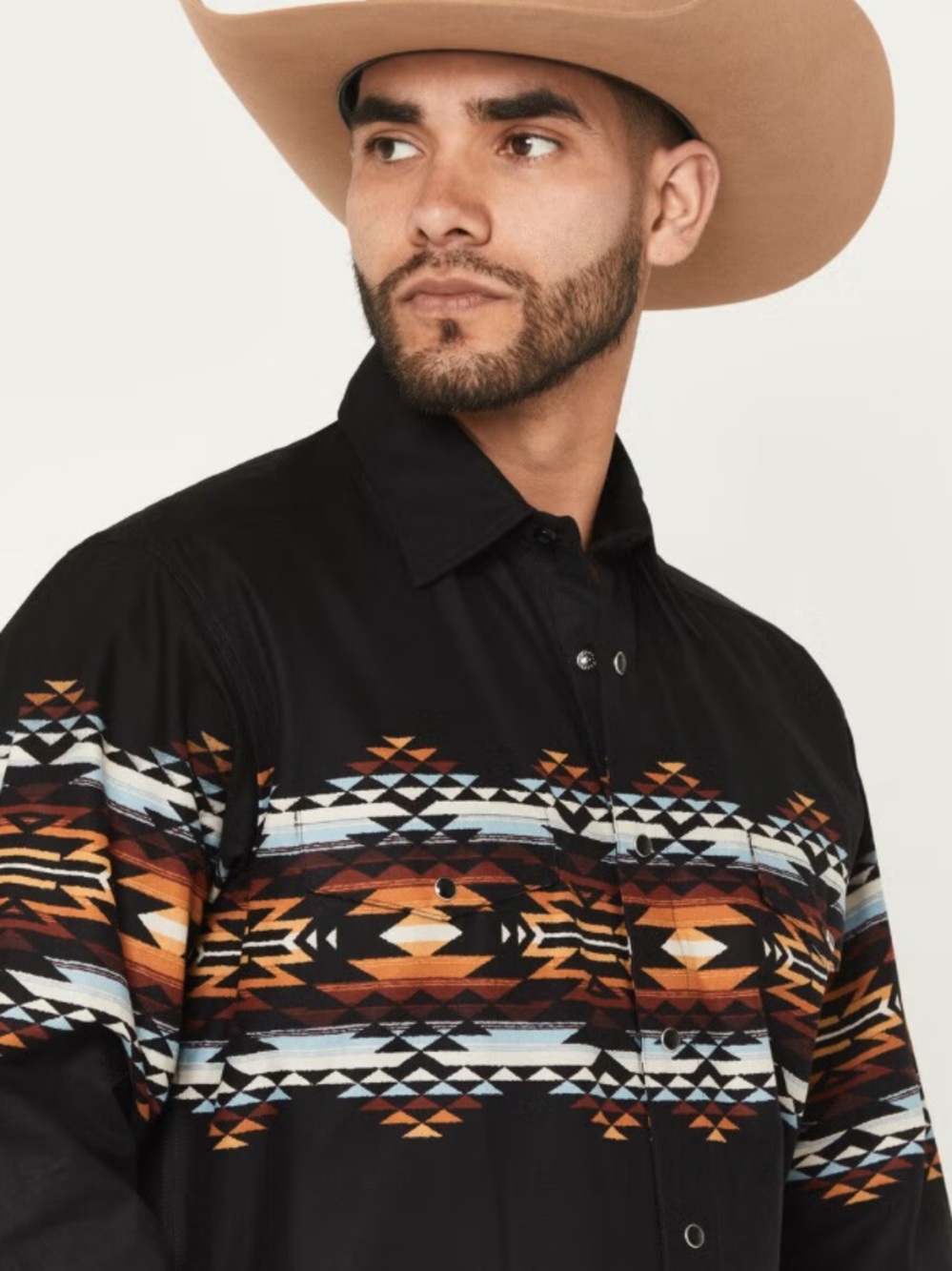 PANHANDLE SLIM AZTEC SOUTHWESTERN BORDER LONG SLEEVE SNAP WESTERN SHIRT NWT
